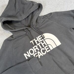 The North Face Hoodie Womens Large Black Half Dome Logo Fleece Pullover